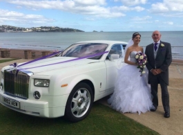 Modern Rolls Royce Phantom for weddings in Newton Abbott